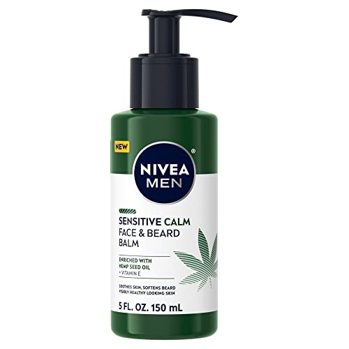 Men's Sensitive Face and Beard Balm - Calming Hydrating 5 fl oz Pump