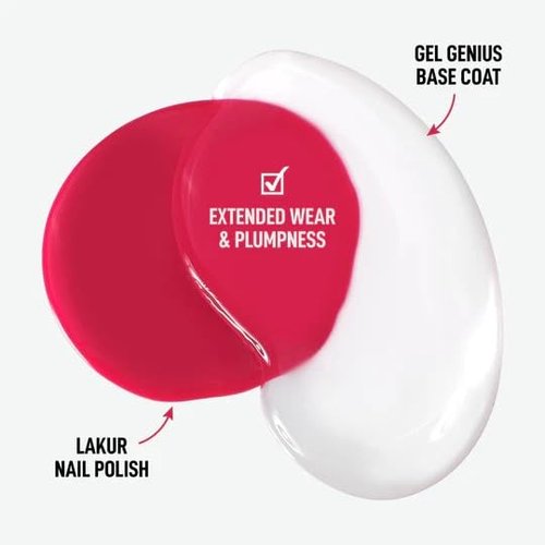 LONDONTOWN Kur Gel Genius Top Coat & Base Coat - Gel-Like High Shine, Quick Dry, 0.4 Fl Oz Each