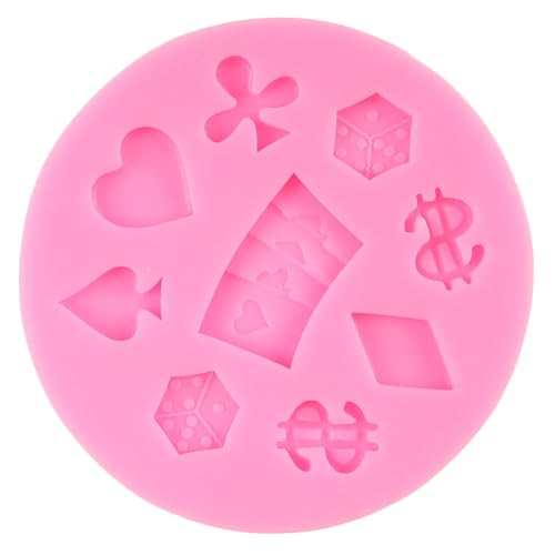 Poker Silicone Mold Casino Themed Playing Cards & Dice Fondant Mold - Style B