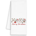 Christmas Ghosts Kitchen Towels - Funny Ghost Santa Light Dish Waffle Towel for Holiday Decor