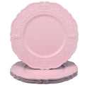 Pink Charger Plates Set - 13 Inch Dinnerware for Weddings & Parties - Variation Pink HB