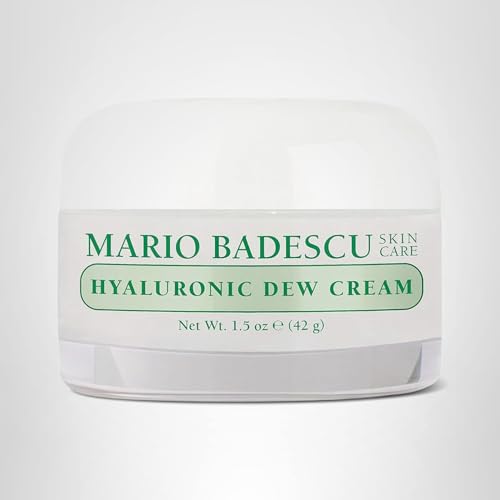 Mario Badescu Oil Free Hyaluronic Dew Cream | Hydrating Face Cream Formulated with Squalane for a Dewy Glow | 1.5 Oz