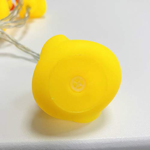 USB Operated LED Duck String Lights - 1.65M, Yellow Ducks for Bedroom & Party Decor - 10 LEDs