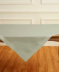 Pure Linen Table Cloth - Sage Green, 52 x 52 Inches, Classic Hemstitch