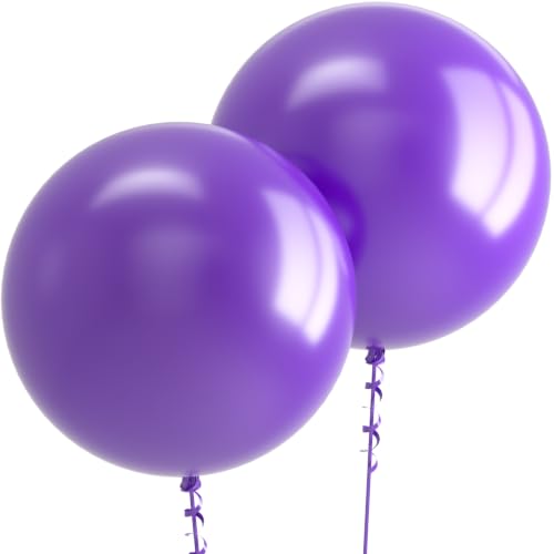 Purple Extra-Thick Latex Balloons 24 Inch Set of 12 - Durable Professional Decor Variation of THIS listing