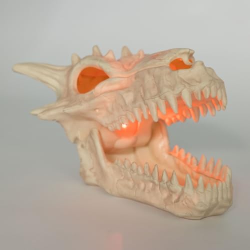 Large LED Dragon Skull Halloween Decoration - Light Up, Indoor Outdoor