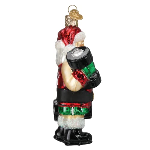 Christmas Ornament Bodybuilder Santa Glass Blown Holiday Decor