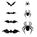 120PCS Halloween 3D Bat and Spider Wall Stickers - Realistic PVC Party Decorations