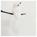 White Tone Artificial Christmas Red Cardinal Birds Set with Clips - 5 Pack Holiday Decor