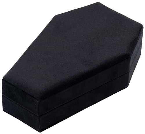 Gothic Velvet Coffin Ring Box Jewelry Organizer - Black & Red Variation