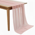 10ft Pink Chiffon Table Runner Set - 10 Pieces, Romantic Rustic Wedding Decor