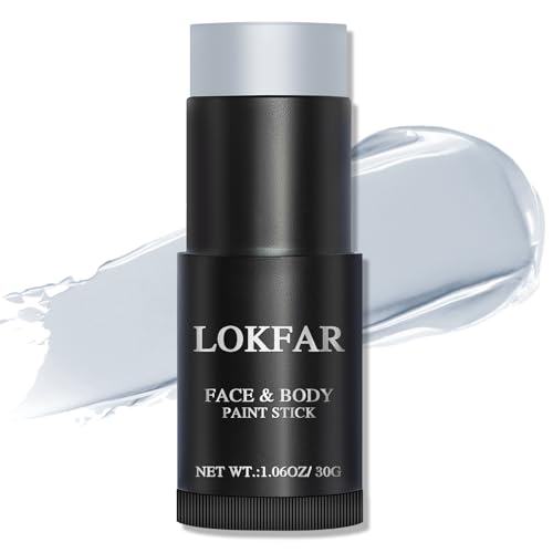 LOKFAR Grey Face & Body Paint Stick Waterproof Halloween Makeup for Stage & Cosplay