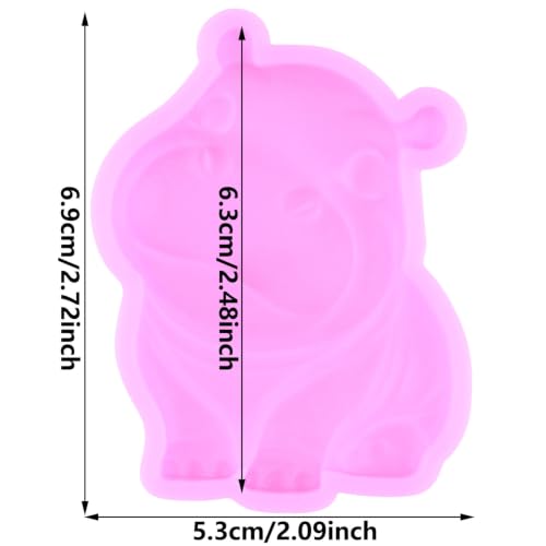 3D Hippo Silicone Mold for Cake Decor Chocolate Candy Gumpaste