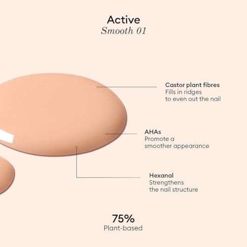 Nail Concealer Polish & Care - Smooth Beige - 75.5% Plant-Based Formula — Fast Dry & Strengthening