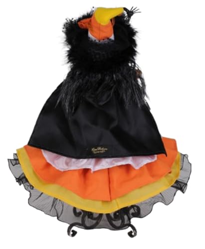 Halloween Witch Figurine - 26 Inch Sassy Decor with Candy Corn Skirt & Whimsical Details