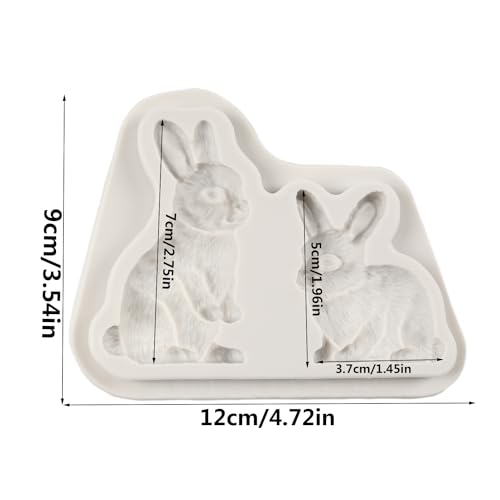 Easter Bunny Silicone Fondant Mold - Chocolate Candy & Cake Decor - Style A