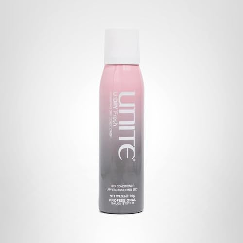 UNITE Hair – U:DRY Fresh – Waterless Dry Conditioner Spray to Restore Moisture, Soften & Smooth Between Washes – UV & Thermal Protection – 3.2 Oz