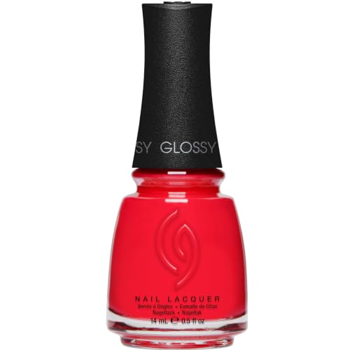 Bright Red Nail Polish - Fast Dry, Glossy Finish, Chip Resistant, 0.5 fl oz
