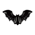 Bat-Shaped Melamine Serving Platter - Halloween Party Tray, Black, 16 x 8.5 Inch
