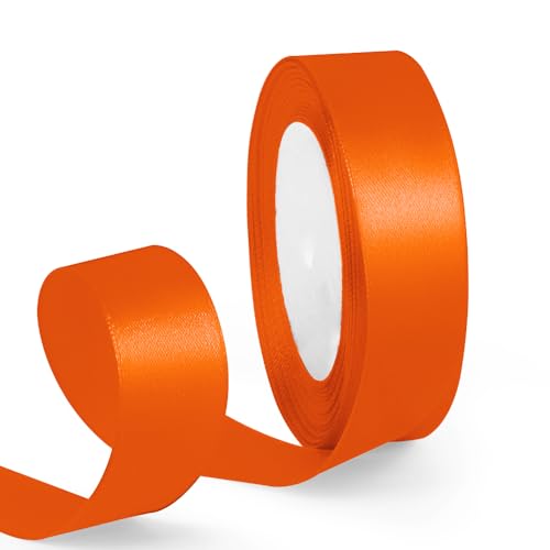Orange Ribbon 1 Inch x 25 Yards - Gift Wrapping, Halloween & Craft Decor