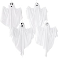 Halloween Flying Ghost Decorations Set - 4 Cute Hanging Ghosts for Yard & Party