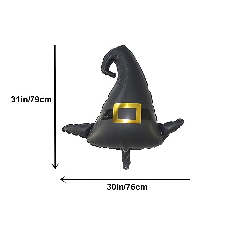 Halloween Witch Hat Foil Balloons - 6 Pack Jumbo Party Decorations