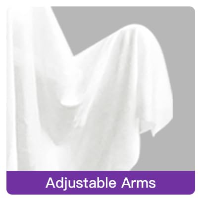 Light Up Halloween Ghost Decorations - Purple Ghosts 27.5 Inch Pack of 4 with LED Lights