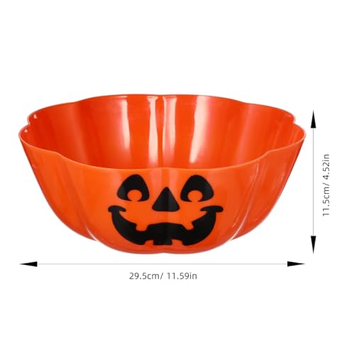 Halloween Pumpkin Candy Bowl Large Trick or Treat Basket Spooky Decor