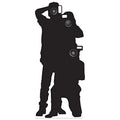 Life Size Paparazzi Stand-Up with Easel - Hollywood Photo Booth Prop for Events