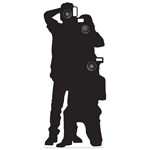 Life Size Paparazzi Stand-Up with Easel - Hollywood Photo Booth Prop for Events