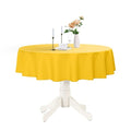 Romanstile Yellow Round Tablecloth 108 Inch for 60-96 Inch Tables