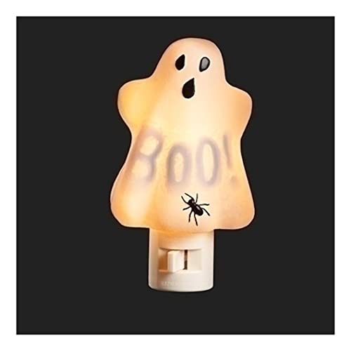 Roman Boo Halloween Nightlight - 5.25-inch Seasonal Lighting Decoration