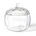 Glass Pumpkin Candy Jar - Fall Decor & Food Storage