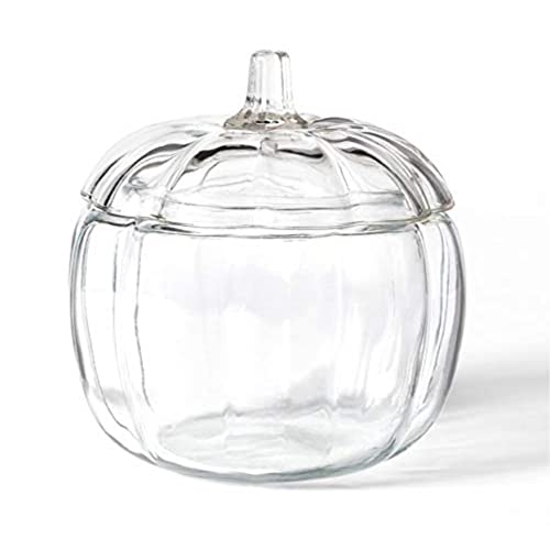Glass Pumpkin Candy Jar - Fall Decor & Food Storage