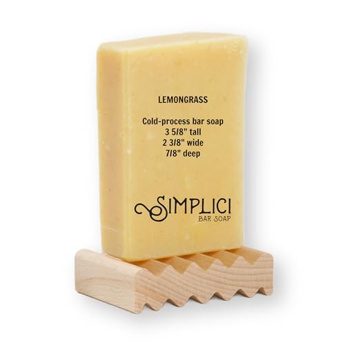 Simplici Lemongrass Natural Soap (smooth + pure essential oils) 6 Bar Value Bag. Palm Free.