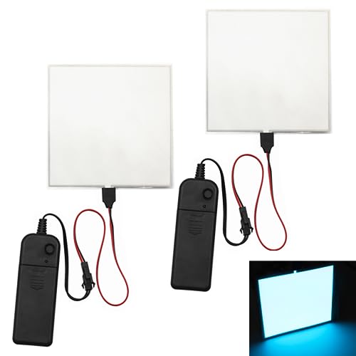 DIY Electroluminescent EL Panel Light 10cm x 10cm - White, Cuttable Paper for Decoration & Parties