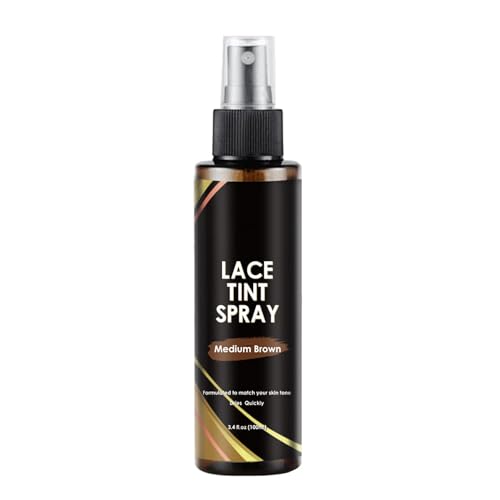 Lace Tint Spray for Wigs - Medium Brown Shade for Closures & Frontal Lace Wigs - 100ml