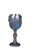 Gothic Raven Goblet - Hand-Painted Resin Wine Glass with Stainless Steel Insert