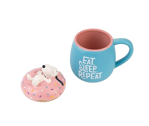 Snoopy Mug with Lid 16.9oz - Peanuts Coffee Cup, Beagle Gift, Variation of Snoopy