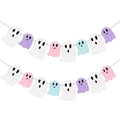 Halloween Ghost Garland Decorations - Pastel Ghost Banners for Parties & Photo Booths