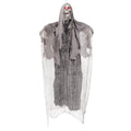 67-Inch Hanging Grim Reaper Halloween Decoration with Lighted LED Eyes