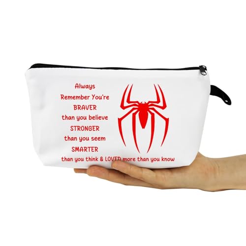 Spider Print Small Cosmetic Bag - Durable Makeup & Toiletry Organizer - Variation Spider 01