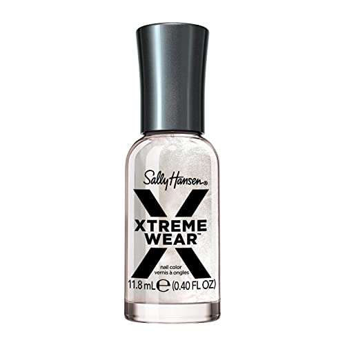 Long-Lasting Iridescent Silver Nail Polish - Sheer, Chip-Resistant, 0.4 fl oz