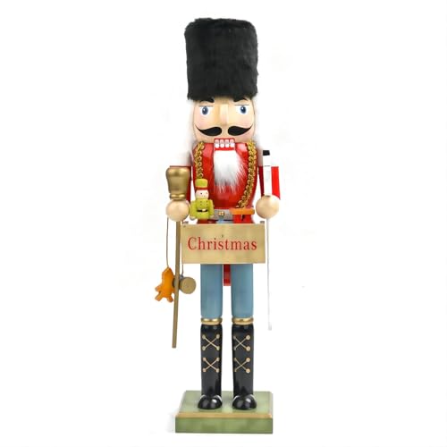15 Inch Christmas Nutcracker Figures Set - Hand-Painted Wooden Deco - Variation of 15inch-c