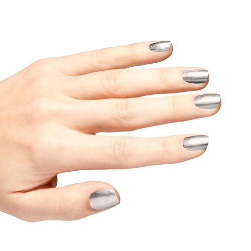 OPI Chrome Clawz Opaque Bright Silver Metallic Nail Polish - Long Lasting & Fast-Drying