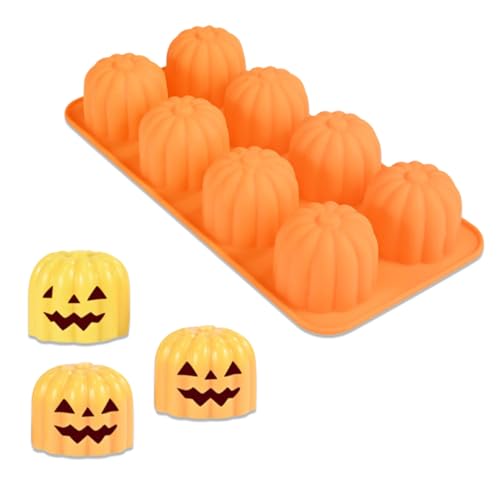 Halloween Pumpkin Silicone Chocolate Mold with Ghost Design - Style 3