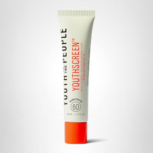 Youth To The People Youthscreen Sunscreen with SPF 60, Daily Hydration + Pollution Defense, Invisible Broad Spectrum Sunscreen, No White Cast, Dewy Finish, Non-comedogenic -1.3 fl oz