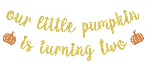 Autumn Second Birthday Banner - Pumpkin Theme for Halloween & Fall Parties