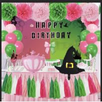 Magical Enchanted Birthday Party Decorations Kit with Balloons, Foil Hat & Crown