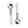 Betyura Ice Globes for Face & Eyes – Unbreakable Stainless Steel Cooling Cryo Sticks, Hot & Cold Facial Roller for Puffiness, Dark Circles & Daily Skincare（White）